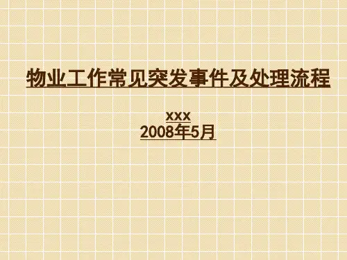 物业工作常见突发事件及处理流程ppt课件(1)