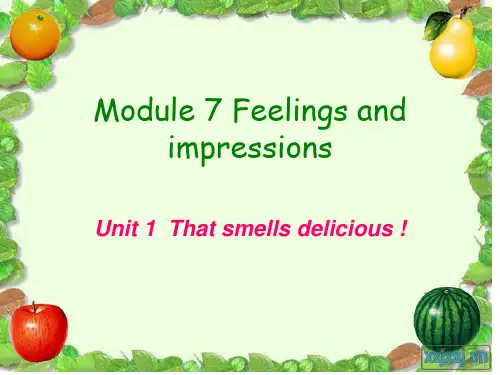 (外研版)八年级上Module7Feelingsandimpressions--Unit1教学课件