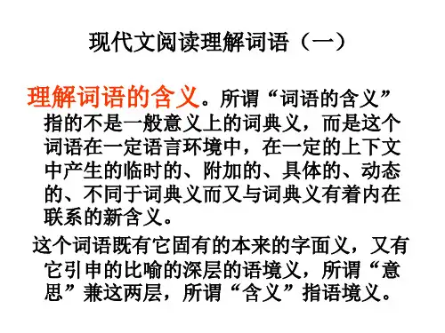 现代文阅读理解词语理解详解