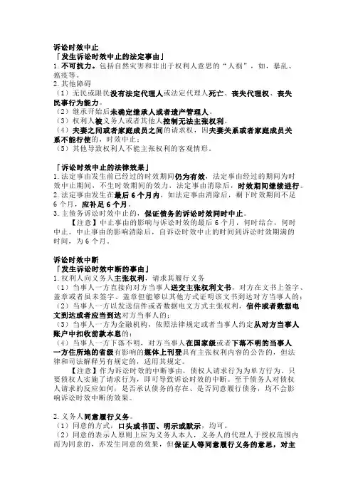法考与司法考试诉讼时效与期间重点知识点下