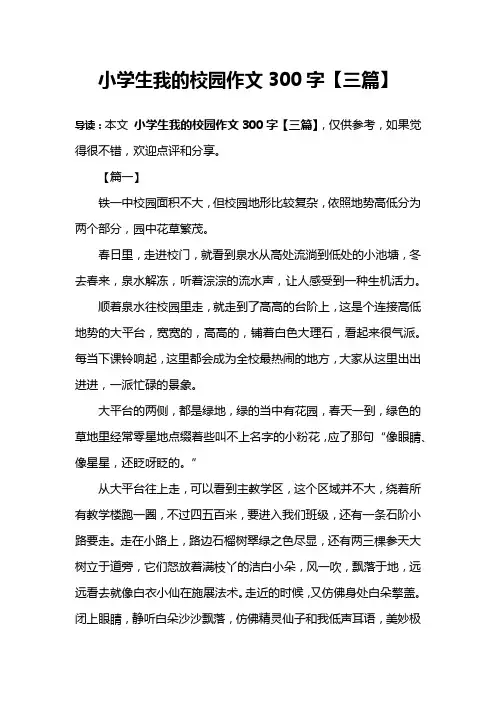 小学生我的校园作文300字【三篇】