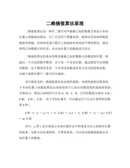 二维插值算法原理