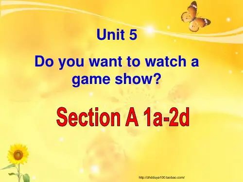 2013秋人教版英语八年级上unit5DO_you_want_to_watch_a_game_show_Section_A