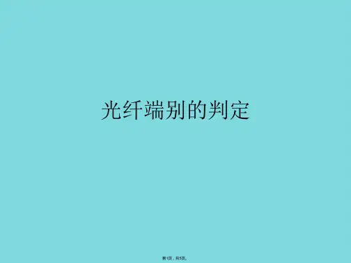 光纤端别的判定(共5张PPT)