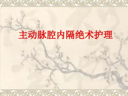 [课件]主动脉腔内隔绝术护理PPT