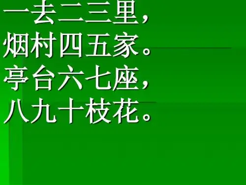 苏教版小学毕业复习古诗集(六年课文中的诗句)
