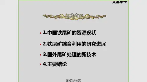 铁尾矿综合利用PPT课件