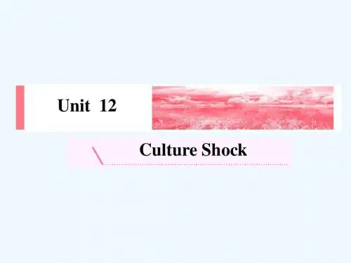 北师大版高中英语必修四Unit 12《Culture Shock》ppt研习考点课件