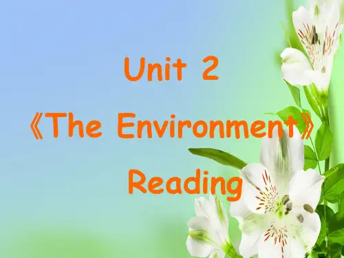 牛津译林版高中英语必修5Unit 2The EnvironmentReading课件630张PPT译林版必修5课件ppt