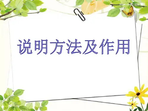 说明方法及答题格式