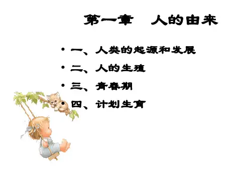 人教版初中生物七年级下册 第四单元 生物圈中的人 第一章 人的由来课件