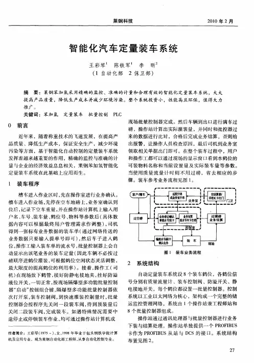 智能化汽车定量装车系统