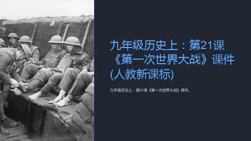 九年级历史上：第21课《第一次世界大战》课件(人教新课标)