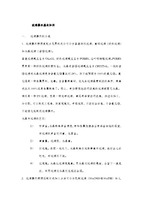 玻璃器皿基本知识