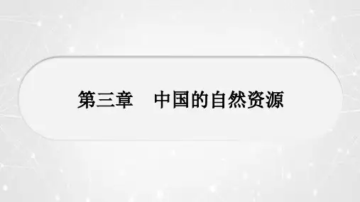 2021年中考复习地理 人教版 第3章 中国的自然资源课件