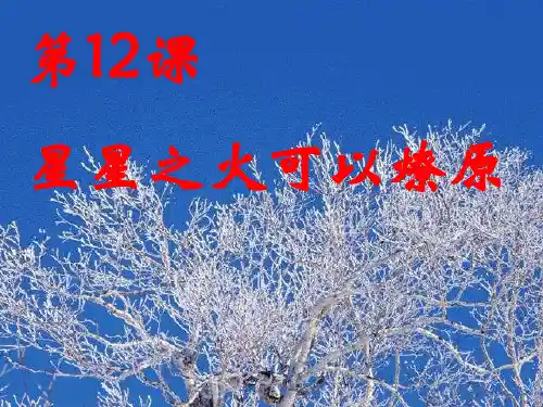 八年级上册12星星之火可以燎原_