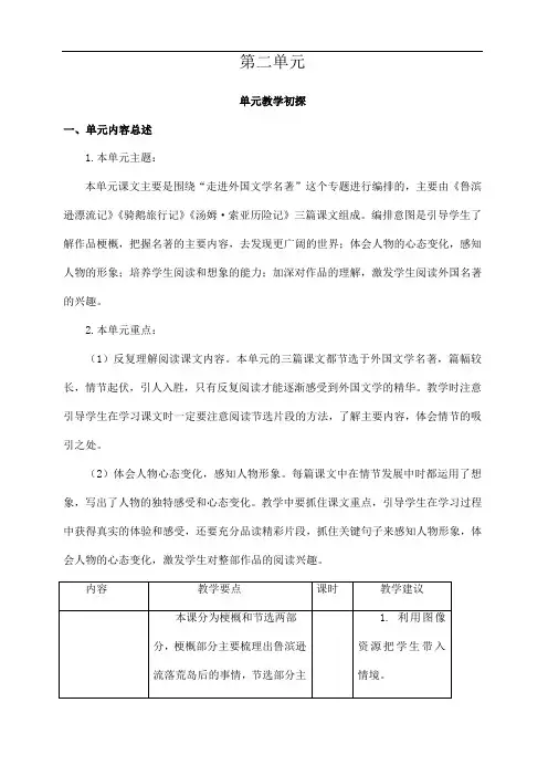 2020春部编版语文六年级下册 第二单元教学初探
