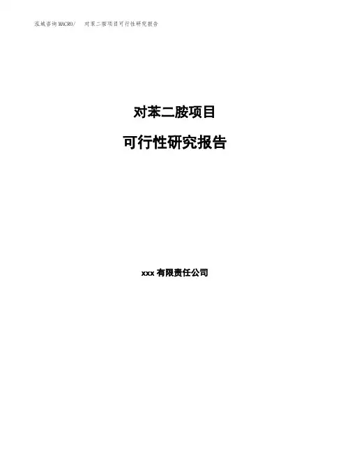 对苯二胺项目可行性研究报告