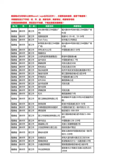 2020新版福建省泉州市晋江市箱包工商企业公司商家名录名单黄页联系电话号码地址大全171家