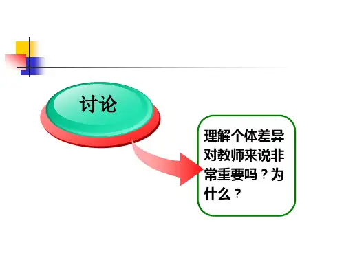 教育心理学学生的个性差异