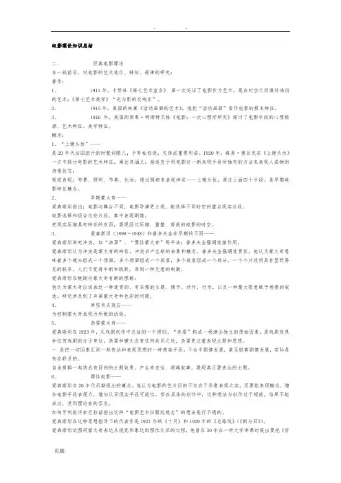 电影知识理论基础