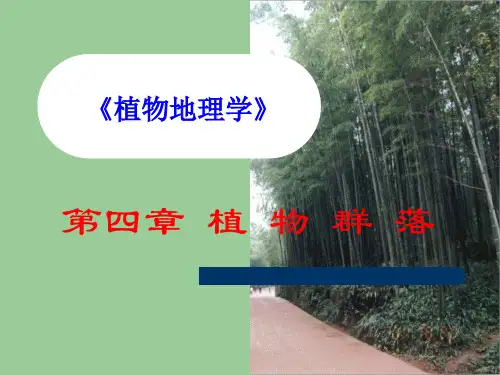 植物地理学：第四章 植物群落