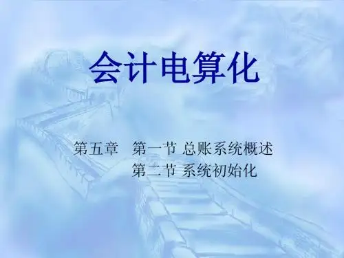 会计电算化第五章
