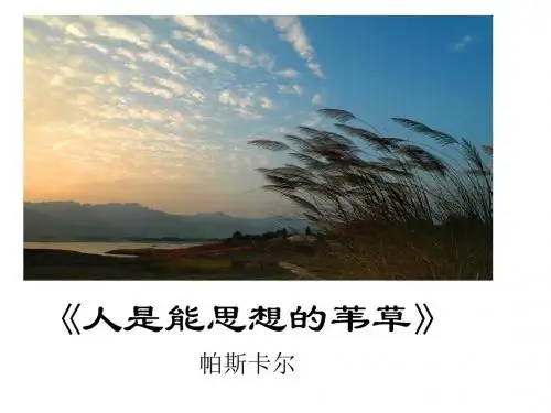 人教版高中语文必修 四 10短文三篇 《人是能思想的苇草》