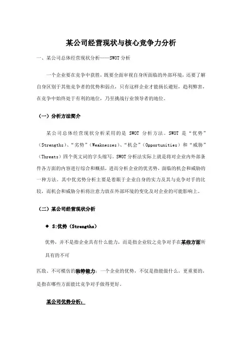公司经营现状与核心竞争力分析