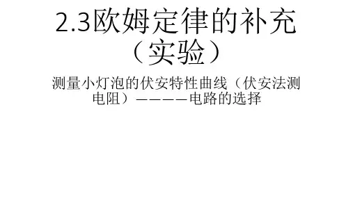 2.3测量小灯泡的伏安特性曲线电路的选择
