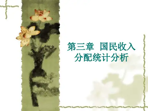 国民收入分配统计分析概要