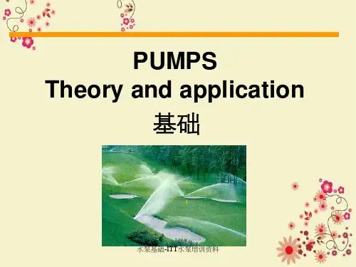 水泵基础-ITT水泵培训资料