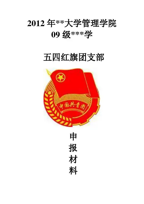 红旗团支部 申报材料模版