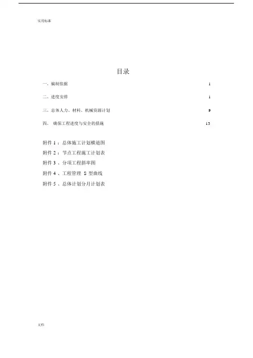 工程项目总体施工计划清单.docx