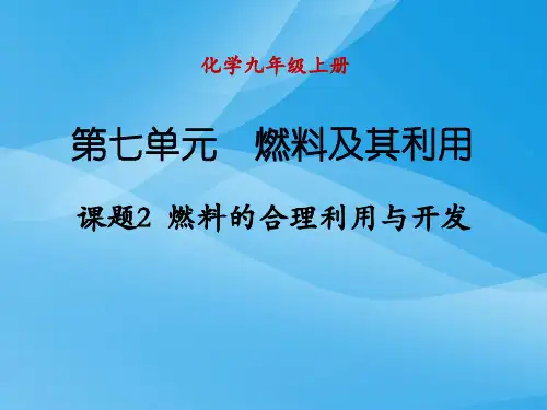 燃料的合理利用与开发PPT课件19 人教版优质课件
