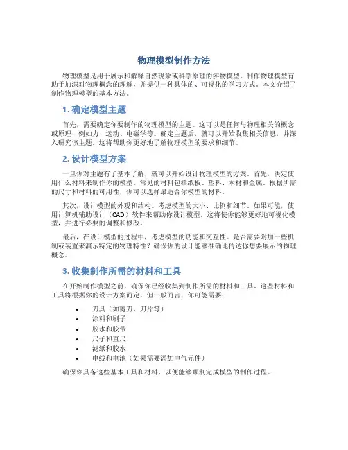 物理模型制作方法