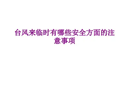 台风来临时注意事项