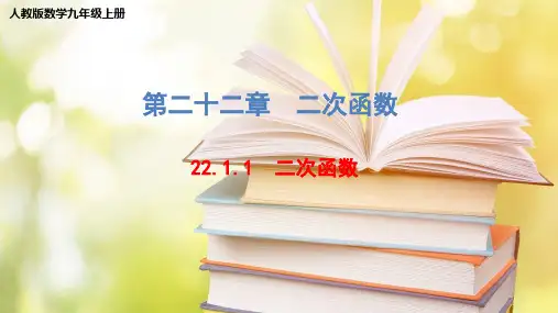 人教版数学九年级上册第二十二章《二次函数》课件(共22张)