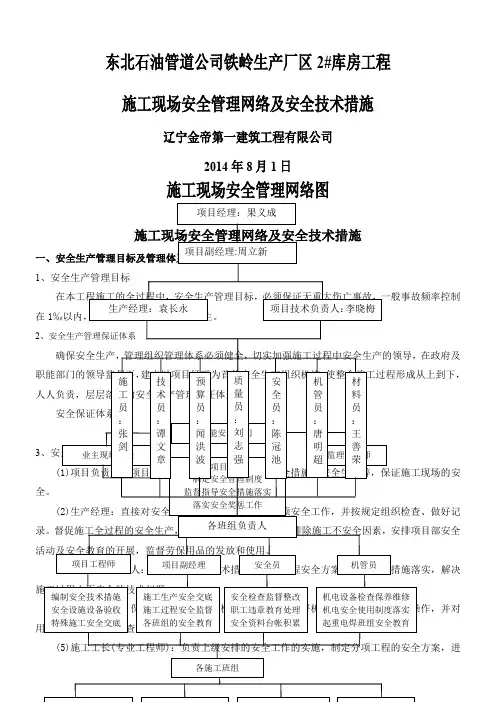 施工现场安全管理网络及安全技术措施(1)
