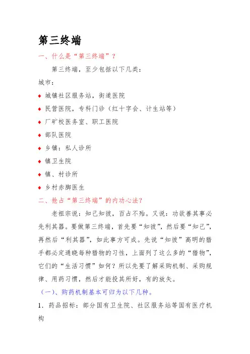 医药第三终端销售策略