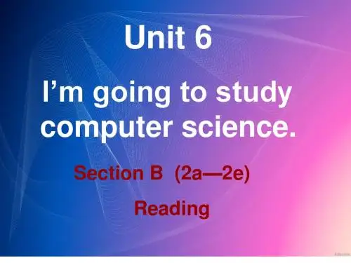2014人教新目标八年级Unit6 Section B(2a—2e)课件