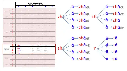 14 舌尖后音+单韵母两拼法拼读训练