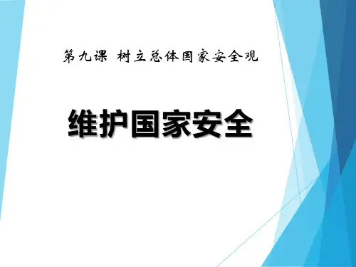 树立总体国家安全观维护国家安全PPT模板