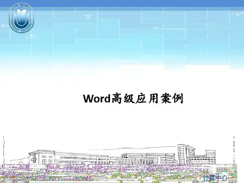 Word高级应用案例 ppt课件