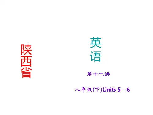 【聚焦中考】2015年中考英语(人教版·陕西)考点精讲课件：第12讲+八年级(下)Units+5-6