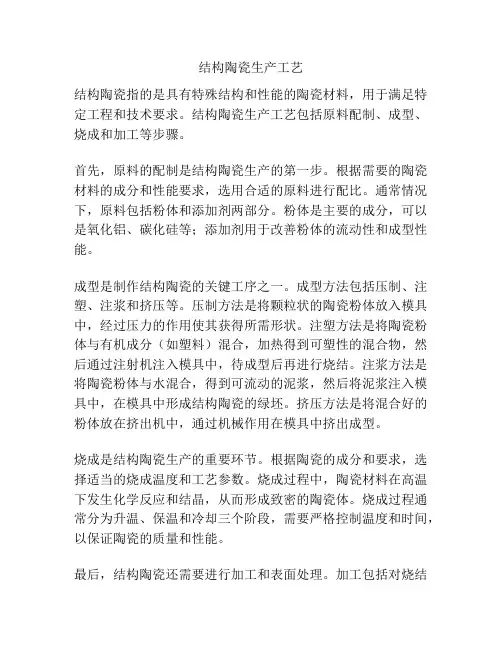 结构陶瓷生产工艺