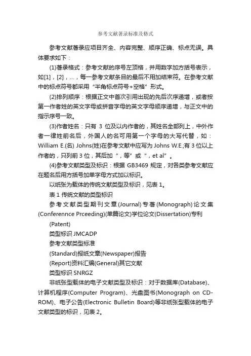 参考文献著录标准及格式_论文格式_