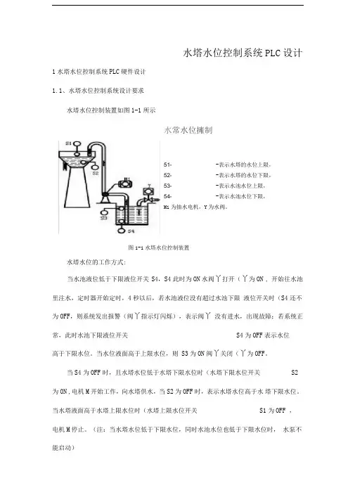 水塔水位控制系统PLC设计