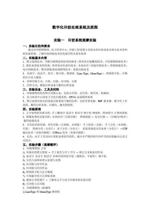 数字化印前处理系统及流程