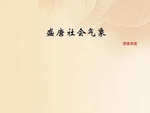 七年级历史下册隋唐时期：繁荣与开放的时代第3课盛唐气象思维导图素材